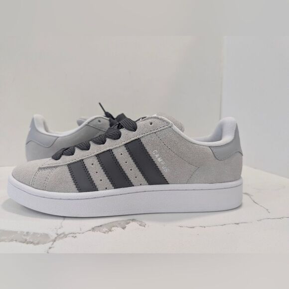 New Adidas Campus 00s Shoes sneakers suede leather Grey Two/Charcoal/Cloud 10.5 - Picture 8 of 12